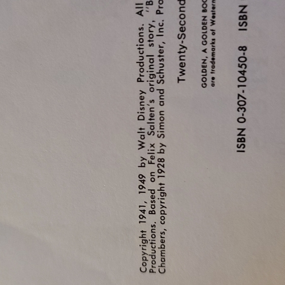 Hardcover vintage Bambi book - Picture 3 of 5